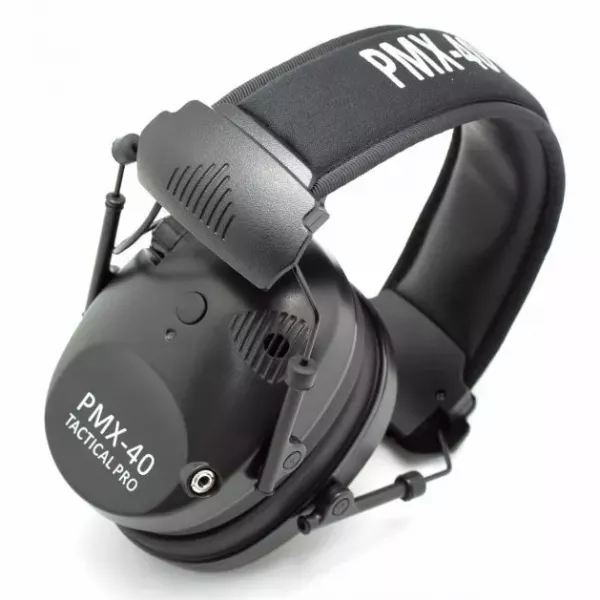 Наушники активные стрелковые PMX Tactical Pro PMX-40B 27-85 ДБ (Черный / Зеленый)