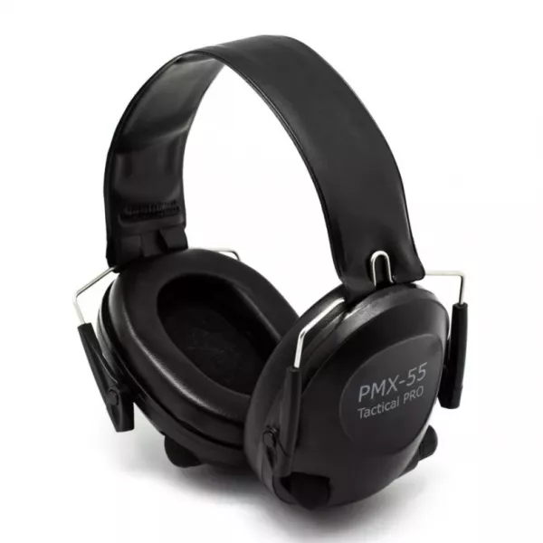 Наушники активные стрелковые PMX Tactical Pro PMX-55 26-85 ДБ Чёрный / Зеленый