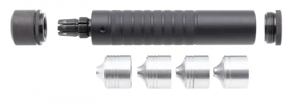ДТК (банка) для карабинов .22LR без резьбы на стволе (CZ 452/455/513 МР-161), дюраль, цанговый зажим, СКОРПОМ