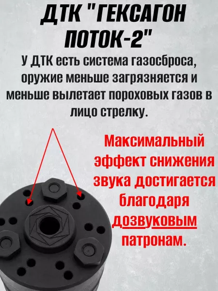 ДТК Поток-2 для АК-74, 24х1,5, 5,45, сталь, Гексагон